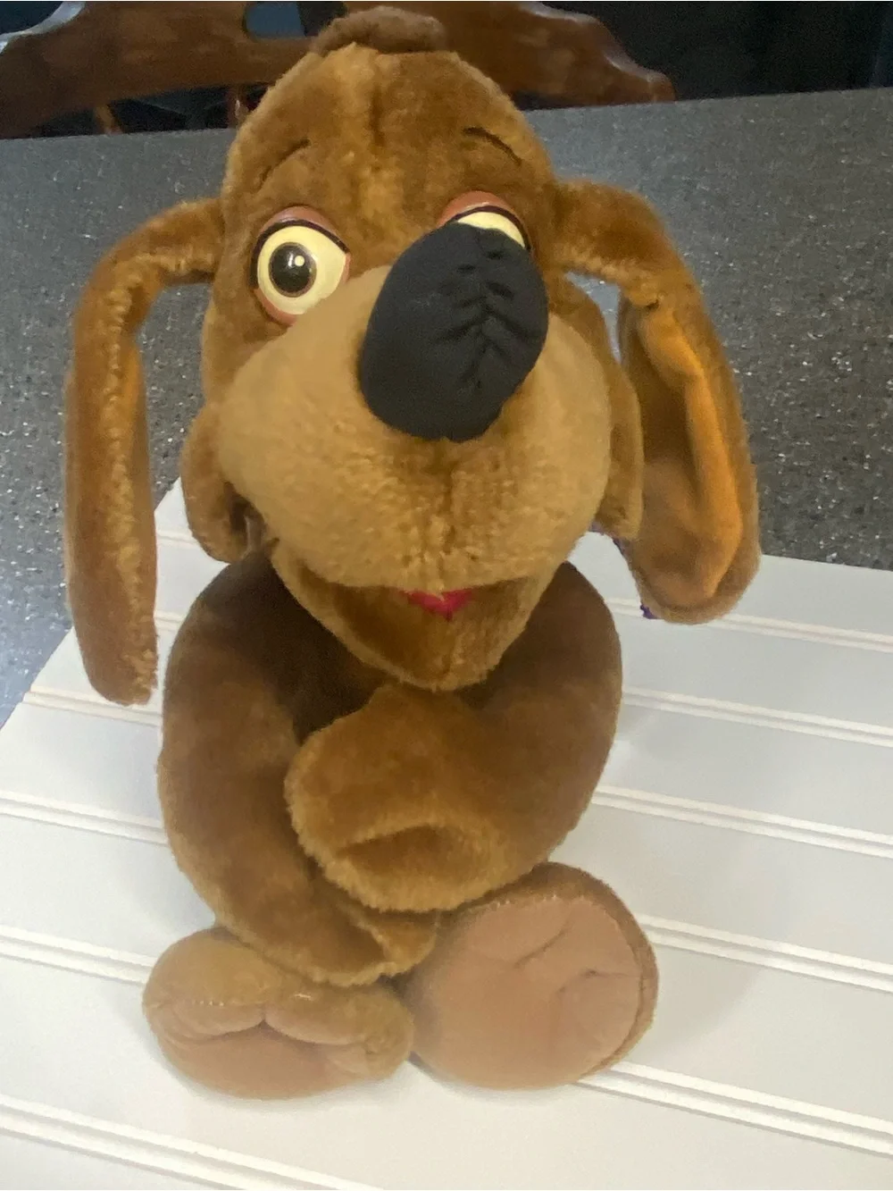 Fisher-Price puzzle piece Brown Plush Dog Toy with Black Nose collect adorable